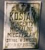 Grave of Wincenty Kosjan, "zgin w wiecie", died somewhere in the world..."